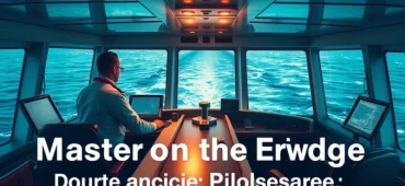 Master on the Bridge During Pilotage